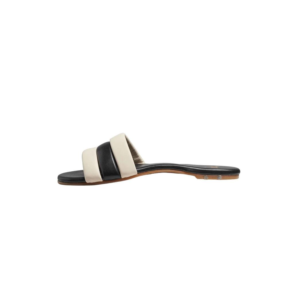 NEW BEEK women calibird leather slide sandal in black - Picture 3 of 4